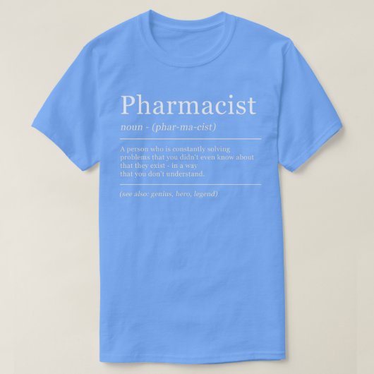 Dictionary Pharmacist Pharmacy Definition 1 Tシャツ (デザイン正面)