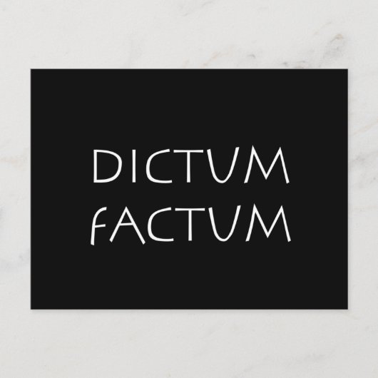 Dictum factum ポストカード (正面)