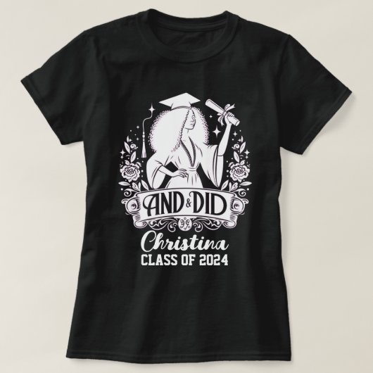 DID都市女性シルエットトレンディー卒業 Tシャツ (デザイン正面)