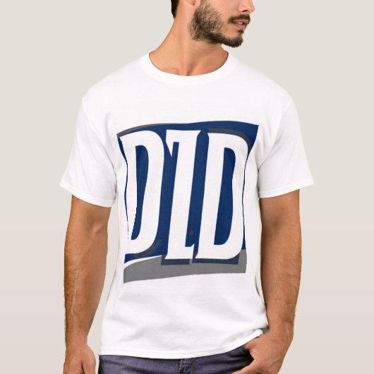 DID 太字タイポグラフィTシャツ | ネイビーブルー文字グラ Tシャツ (正面)