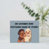 Did Cavemen Send Postcards Made of Stone?  Funny ポストカード (スタンド正面)