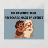 Did Cavemen Send Postcards Made of Stone?  Funny ポストカード (正面)