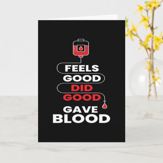 Did Good Gave Blood Blood Donate カード (黄色い花)