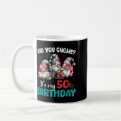 Did You Gnome Its My 50th Birthday 50 Year Old Gno コーヒーマグカップ (左)