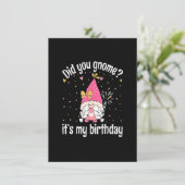 Did You Gnome It's My Birthday - バースデー・ノームのギフト 招待状 (スタンド正面)