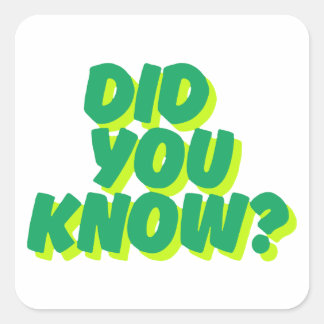 Did You Know? モチベーションを高めるステッカー スクエアシール