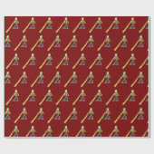 Didgeridoo Stickman ラッピングペーパー (フラット)