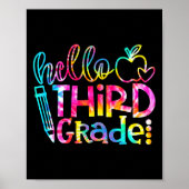Dieこんにちは3年生先生学生新学期 ポスター (正面)