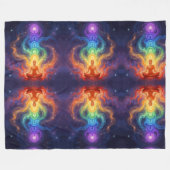 Die 7 Chakren フリースブランケット (正面(横))