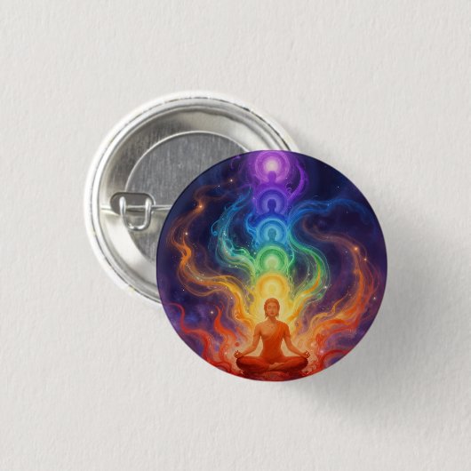 Die 7 Chakren 缶バッジ (正面&裏面)