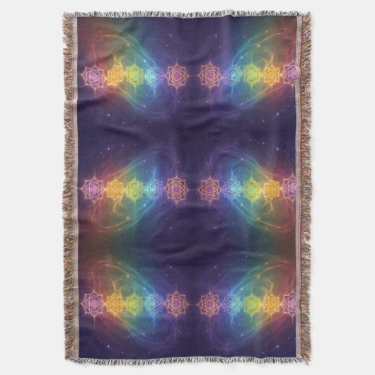 Die 7 Chakren´11 スローブランケット (正面縦)