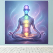 Die 7 Chakren´2 キャンバスプリント (インサイチュ (ウッドフロア))