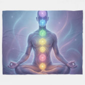 Die 7 Chakren´2 フリースブランケット (正面(横))