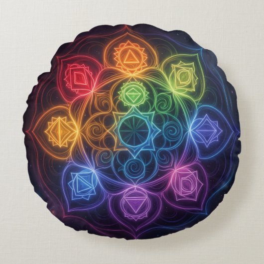 Die 7 Chakren´3 ラウンドクッション (正面)