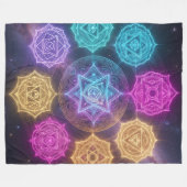 Die 7 Chakren´6 フリースブランケット (正面(横))