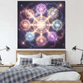 Die 7 Chakren´7 キャンバスプリント (インサイチュ (寝室))