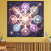 Die 7 Chakren´7 キャンバスプリント (インサイチュ (リビング))