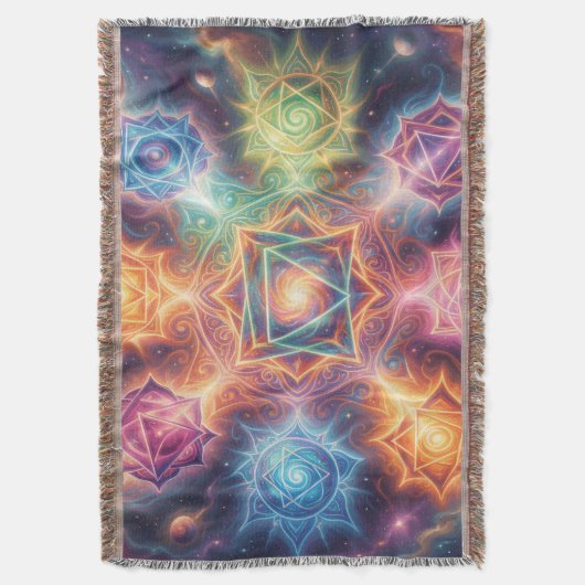 Die 7 Chakren´8 スローブランケット (正面縦)