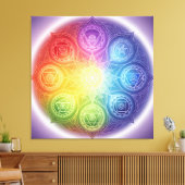 Die 7 Chakren´9 キャンバスプリント (インサイチュ (リビング))