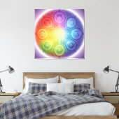 Die 7 Chakren´9 キャンバスプリント (インサイチュ (寝室))