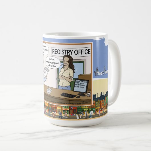 Die A Rhea | Literal Wordplay Humor Classic コーヒーマグカップ (正面右)