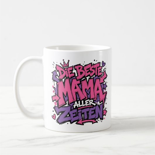 die beste mama aller zeiten 10 コーヒーマグカップ (左)