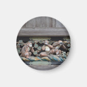 die drei Affen von Nikko - Three wise monkeys マグネット (正面)