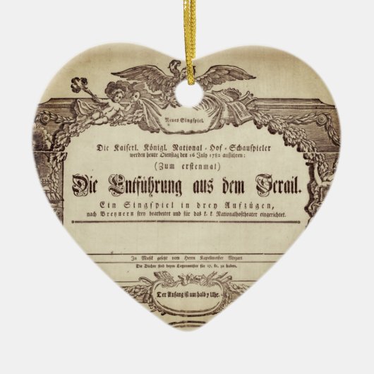 Die Entführung aus dem Serail Oper Amadeus Mozart セラミックオーナメント (正面)