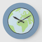 Die Erde  ラージ壁時計 (正面)