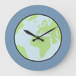 Die Erde  ラージ壁時計