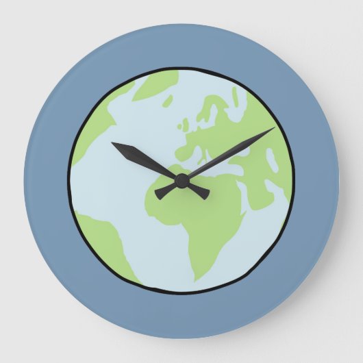 Die Erde  ラージ壁時計 (正面)