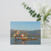 Die Fischer vom Inle See in Myanmar Postkarte ポストカード (スタンド正面)