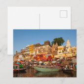 Die Ghats von Varanasi am Ganges ポストカード (正面/裏面)
