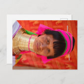 Die Giraffenhalsfrauen aus Myanmar Postkarte ポストカード (正面/裏面)