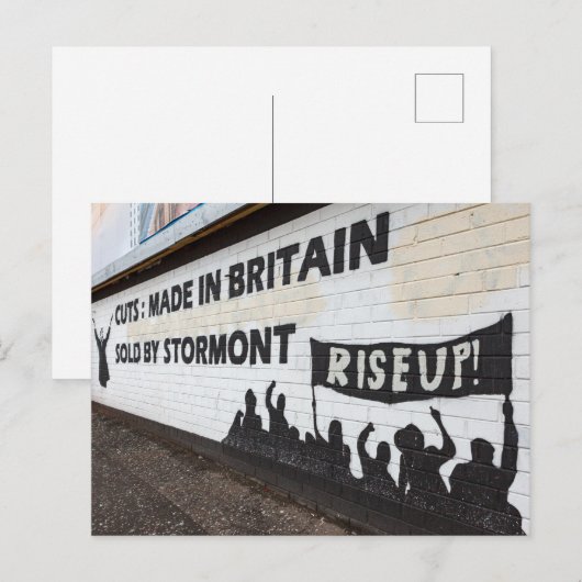 Die Graffiti in Belfast Irland ポストカード (正面/裏面)