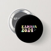 Die Groovy Wavy Kamala Harris Harris置き換えバイデン氏 缶バッジ (正面&裏面)