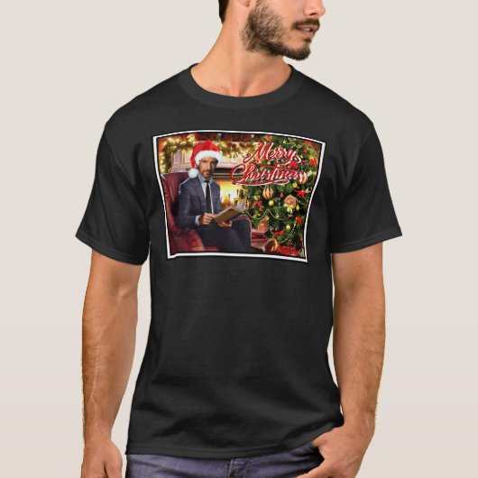 Die Hard Hans Gruber Merry Christmas Classic T-Shi Tシャツ (正面)