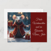Die kl. Ratte wünscht frohe Weihnachten ポストカード (正面/裏面)