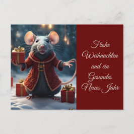 Die kl. Ratte wünscht frohe Weihnachten ポストカード