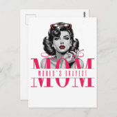 Die mittelmäßigste Mama der Welt – Retro Edition ポストカード (正面/裏面)
