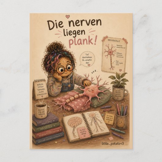 Die Nerven liegen plank ポストカード (正面)