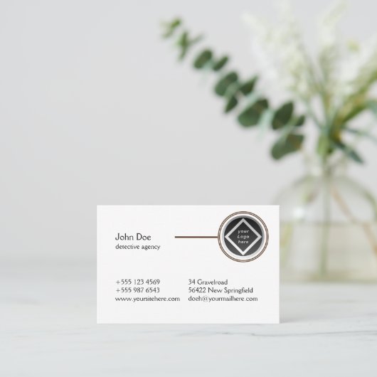 Die professionelle Visitenkarte für Detekteien 名刺 (スタンド正面)