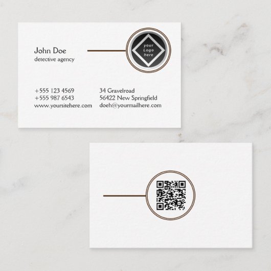 Die professionelle Visitenkarte für Detekteien 名刺 (正面/裏面)