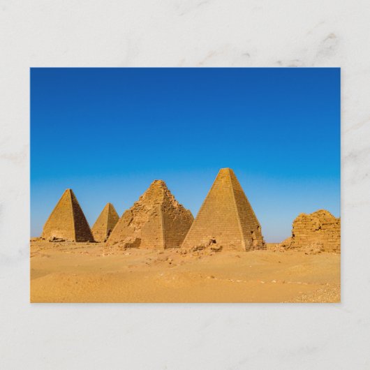Die Pyramiden von Meroe Postkarte ポストカード (正面)