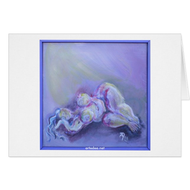 Die Schlafende - Grußkarte (正面横)