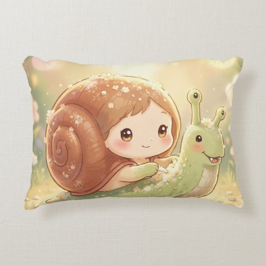 Die Schnecke und der Zauber der Blütenkronen アクセントクッション (正面)