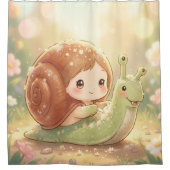 Die Schnecke und der Zauber der Blütenkronen シャワーカーテン (正面)