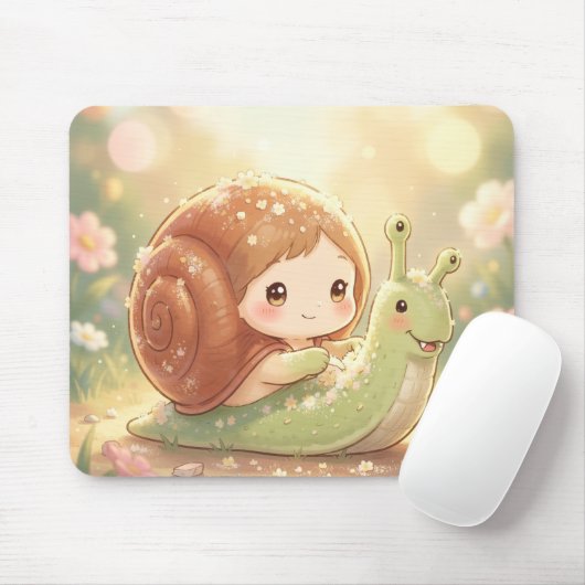 Die Schnecke und der Zauber der Blütenkronen マウスパッド (マウス)
