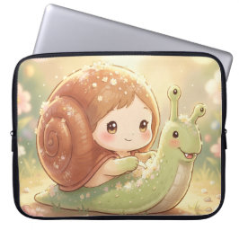 Die Schnecke und der Zauber der Blütenkronen ラップトップスリーブ