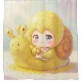 Die Schnecke und der Zauber der Blütenkronen.1 シャワーカーテン (正面)